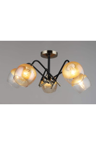 Потолочная Люстра SVLIGHT на 5 лампочек 1684/5 бронза+черный